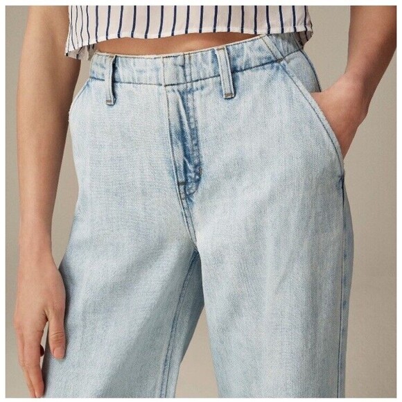 J.Crew Point Sur puddle jean in bleach wash New Size 37 - Picture 3 of 8